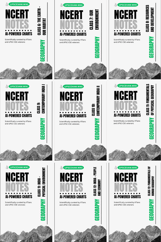 Complete Class 6-12 NCERT Geography Notes Bundle